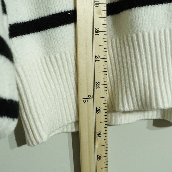 Zesica Womens Oversized Ribbed Knit Pullover Sweater Stripe Apricot Size Small - Picture 6 of 8